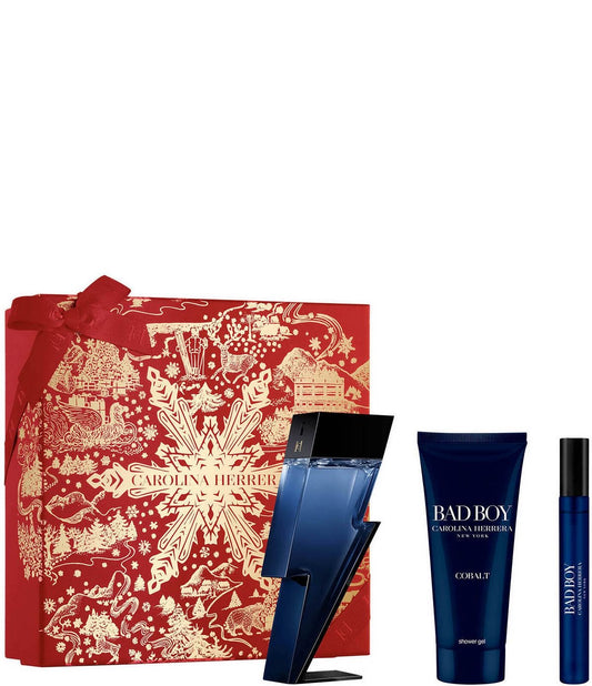 Bad Boy Cobalt 3Pcs Gift Set by Carolina Herrera for Men